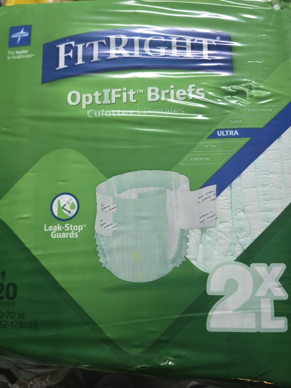 OptIFit Briefs Ultra in Green - Women's Absorbent Briefs (2X Large)